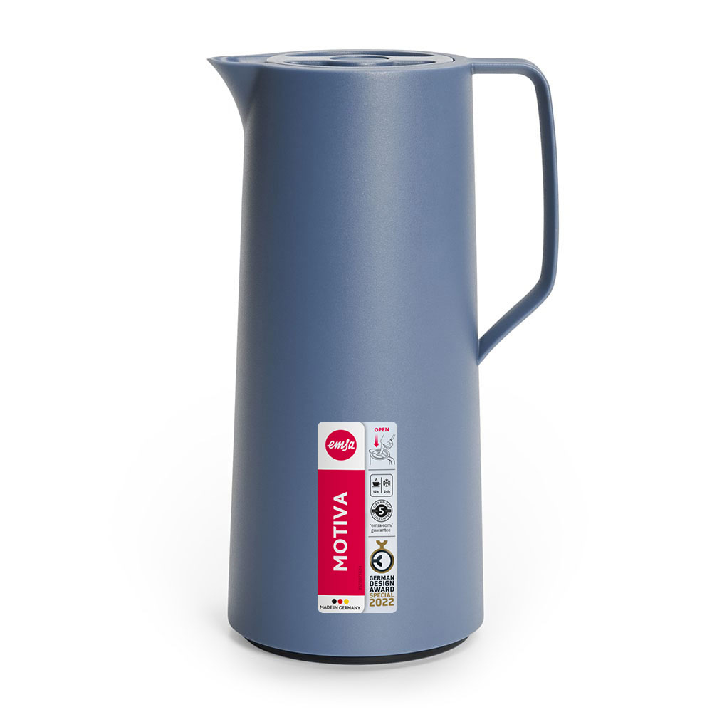 EMSA Isolierkanne Motiva 1.0 Liter nord blau im Nordic Design ergonomischer, Ansicht 4