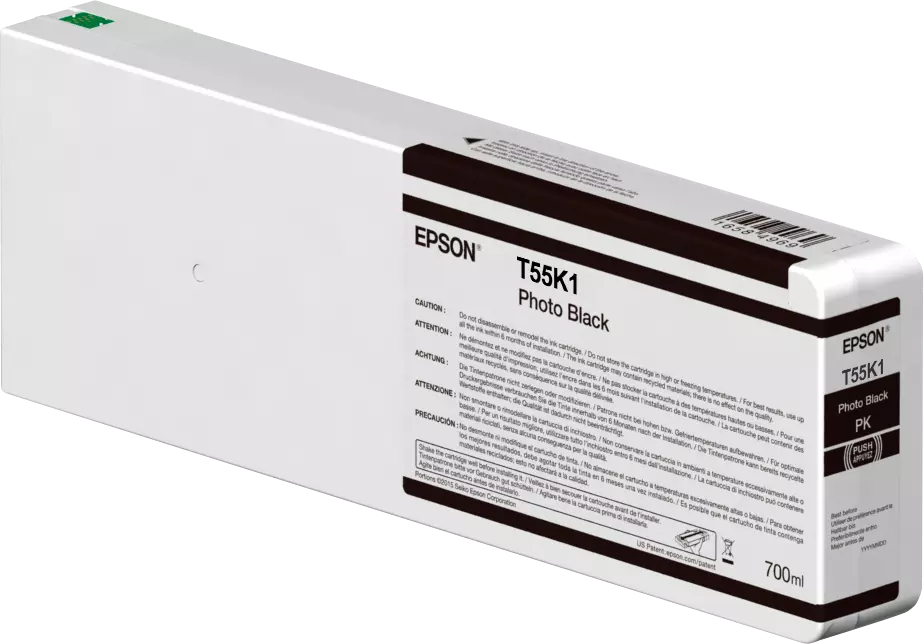 Epson T55K1 - 700 ml - Photo schwarz - original, Ansicht 2
