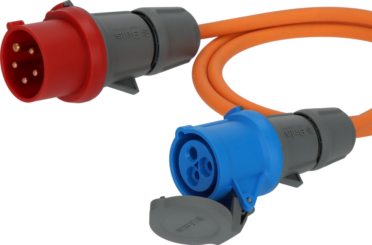 Brennenstuhl 1132970025 - 1,5 m - Draußen - IP44 - Ölbeständig - Blau - Grau - Orange - Rot - 400 V, Ansicht 2