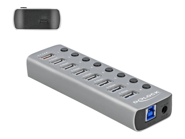 Delock Hub - 7 x USB 3.2 Gen 1 - Desktop, Ansicht 3