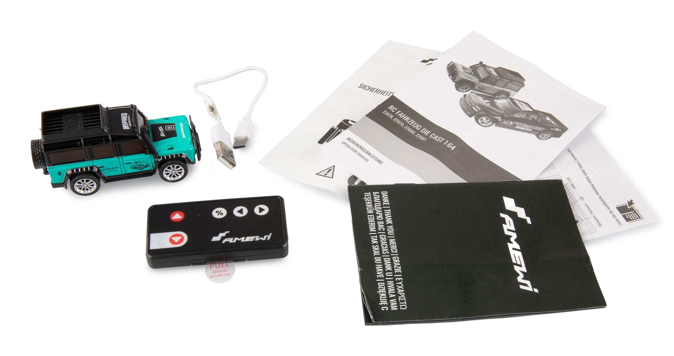 Amewi RC Geländewagen Die Cast 1 64 RTR petrol 6+, Ansicht 2