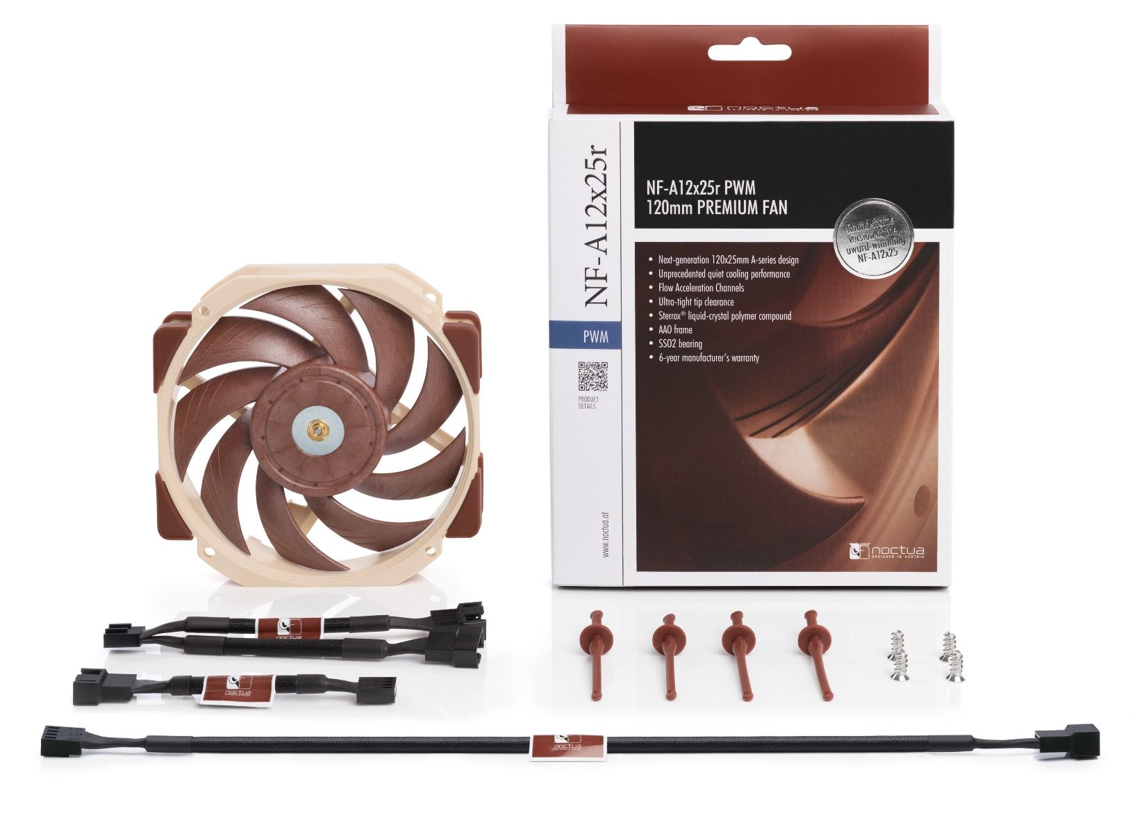 Noctua NF-A12x25r PWM - Gehäuselüfter - 120 mm, Ansicht 3