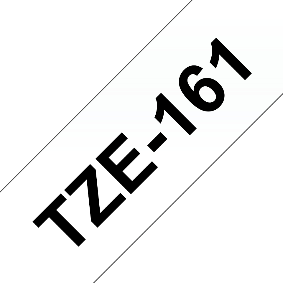Brother TZe-161 - Schwarz auf durchsichtig - Rolle (3,56 cm x 8 m), Ansicht 2