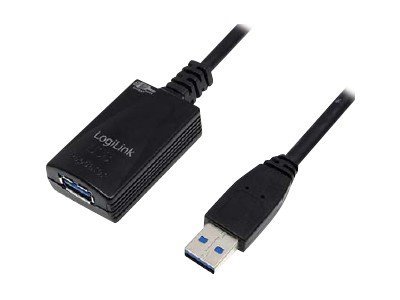 Logilink USB Kabel A -> A St/Bu 5.00m Verl. schwarz (UA0127)