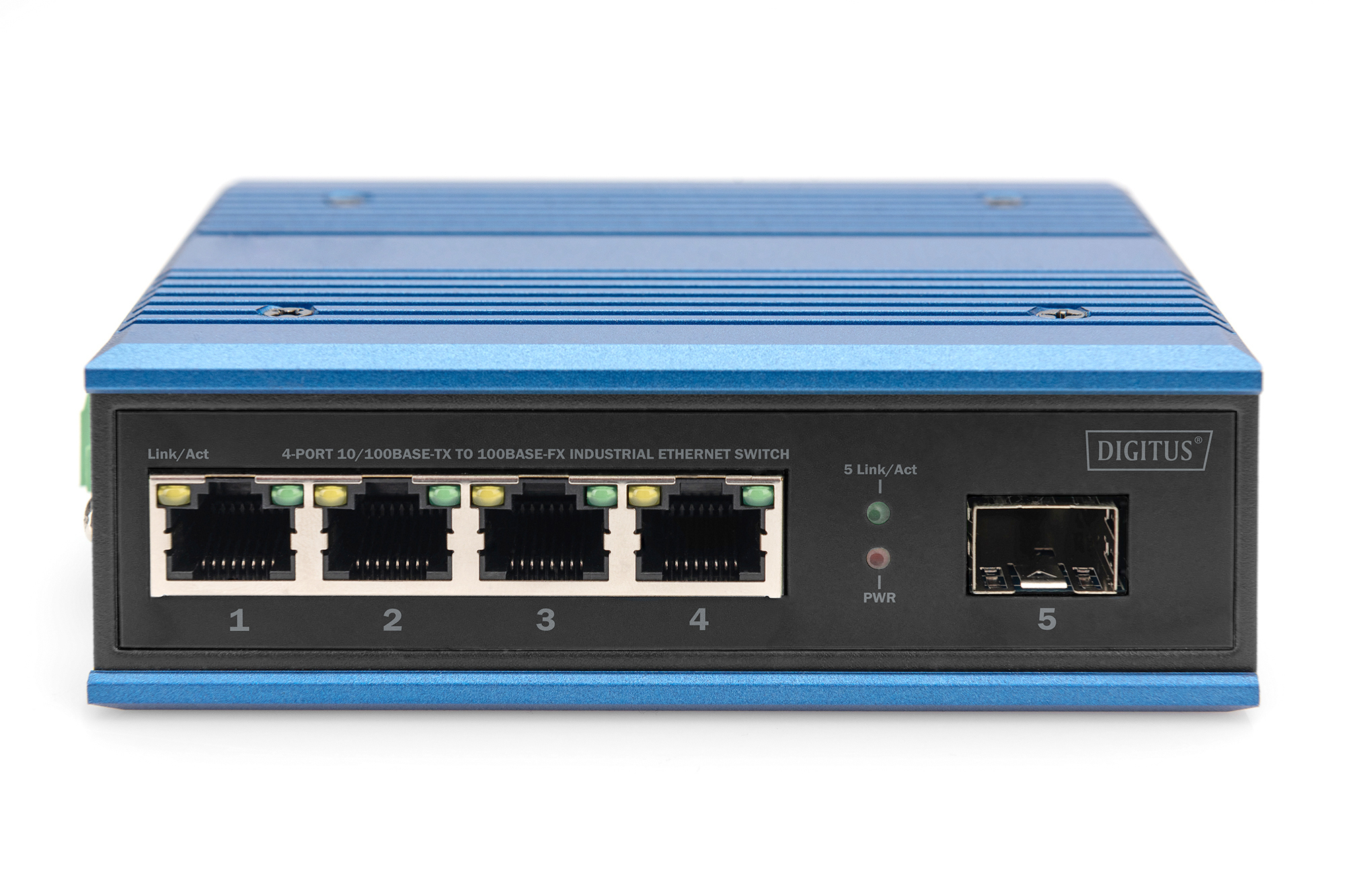 DIGITUS Industrial Ethernet Switch 4-Port 10/100Base-TX DC 12-52V - Switch - 0,1 Gbps, Ansicht 3