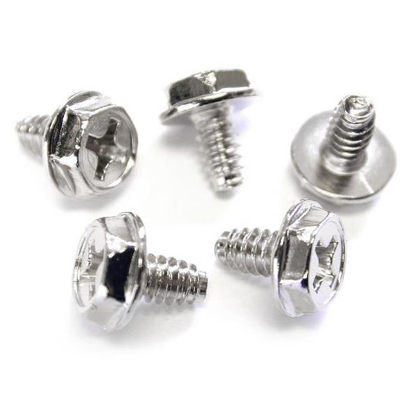 StarTech.com Ersatz PC-Montageschrauben 6-32x1/4 UNC - 50 Stück - Schrauben lang - Schrauben-Kit - Silber, Ansicht 4