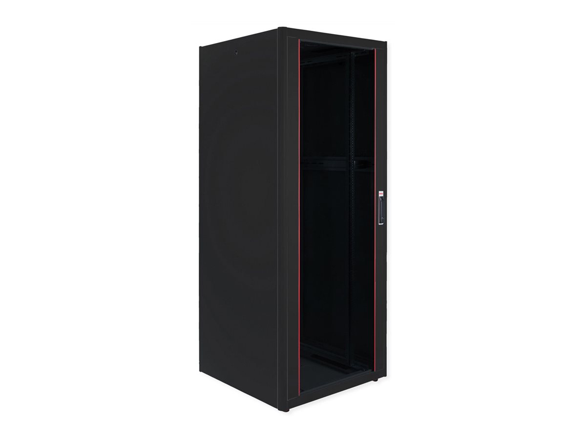 ROLINE 19 Zoll Netzwerkschrank Pro 42 HE 800x1200 BxT Glastür schwarz, Ansicht 3