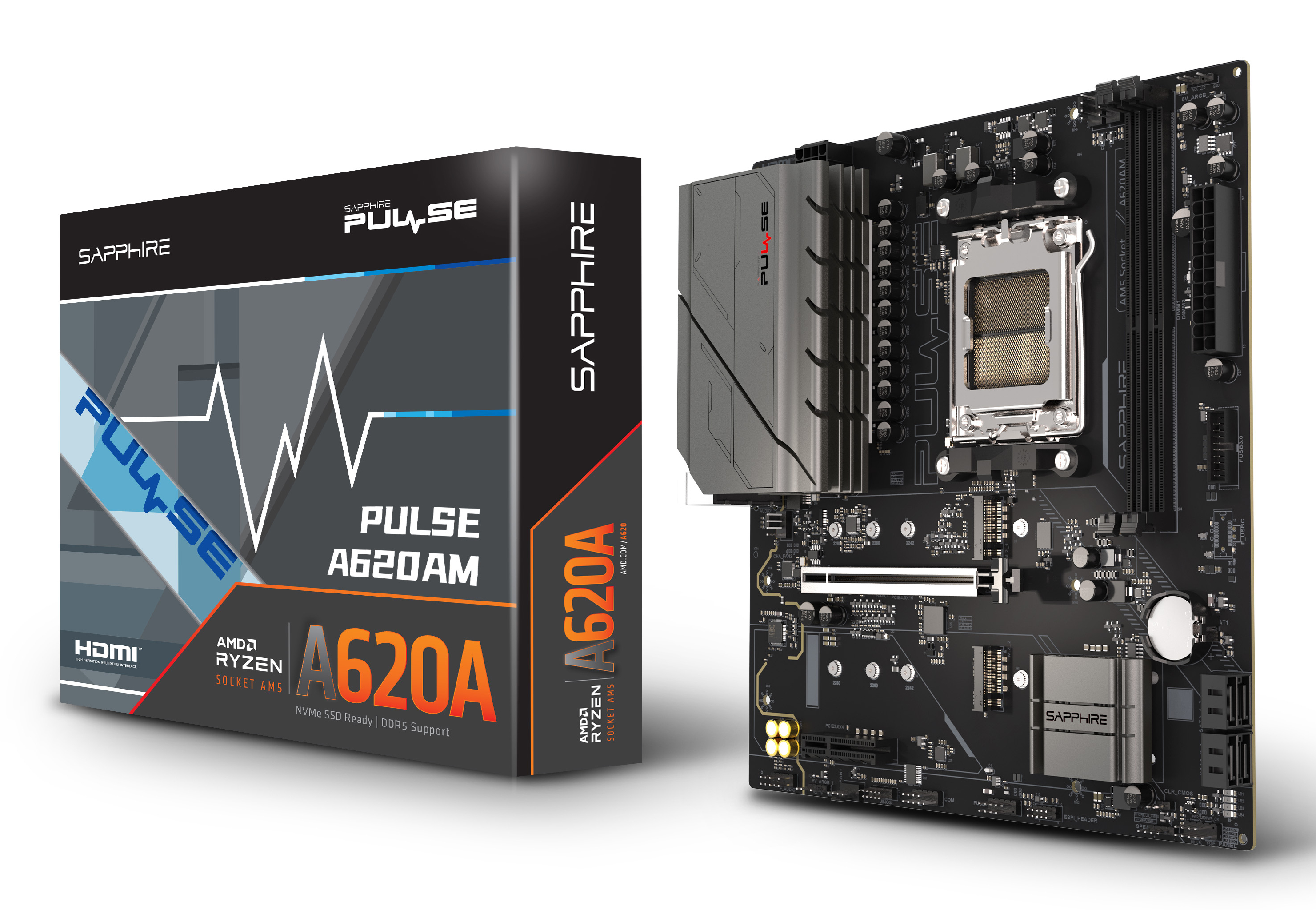 Sapphire PULSE A620AM Mainboard AMD Sockel AM5 - mATX, Ansicht 4