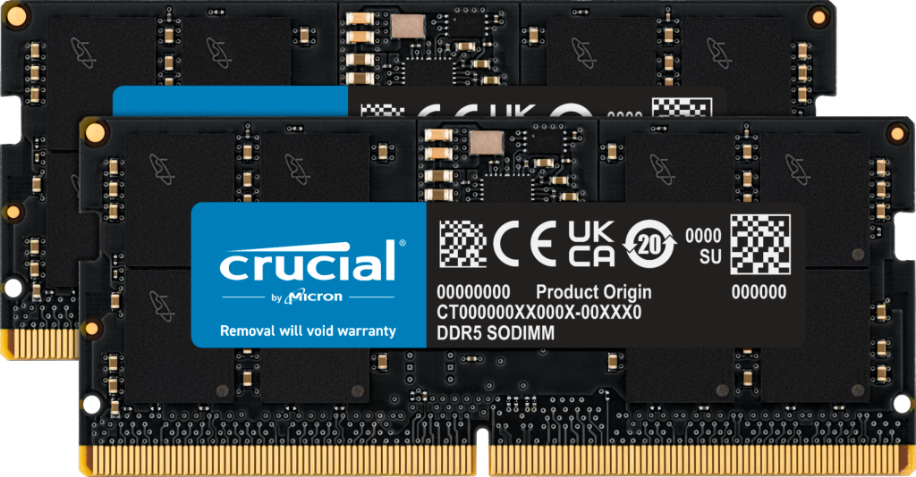 Crucial DDR5 - Kit - 32 GB: 2 x 16 GB - SO DIMM 262-PIN, Ansicht 2