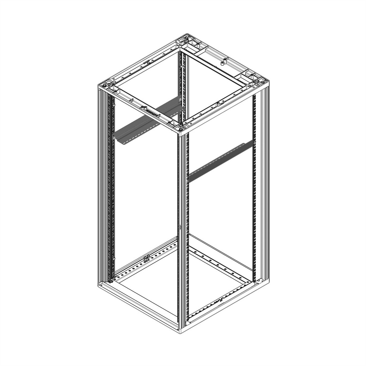 SCHROFF Rack-Schienen-Kit - 1U - 48.3 cm (19), Ansicht 2