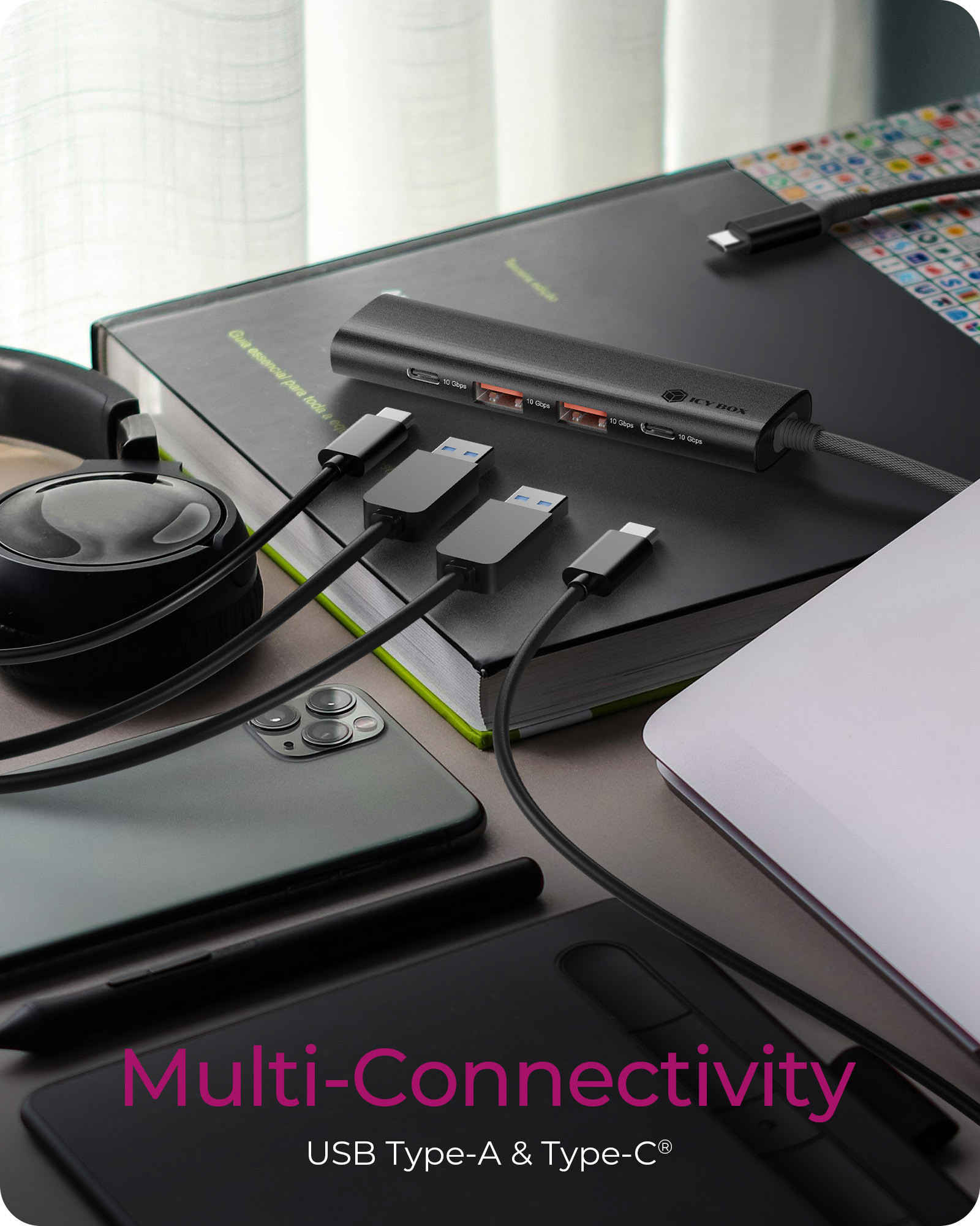 ICY BOX Hub 4-Port USB 3.2 IB-Hub1437-CPD, Ansicht 3