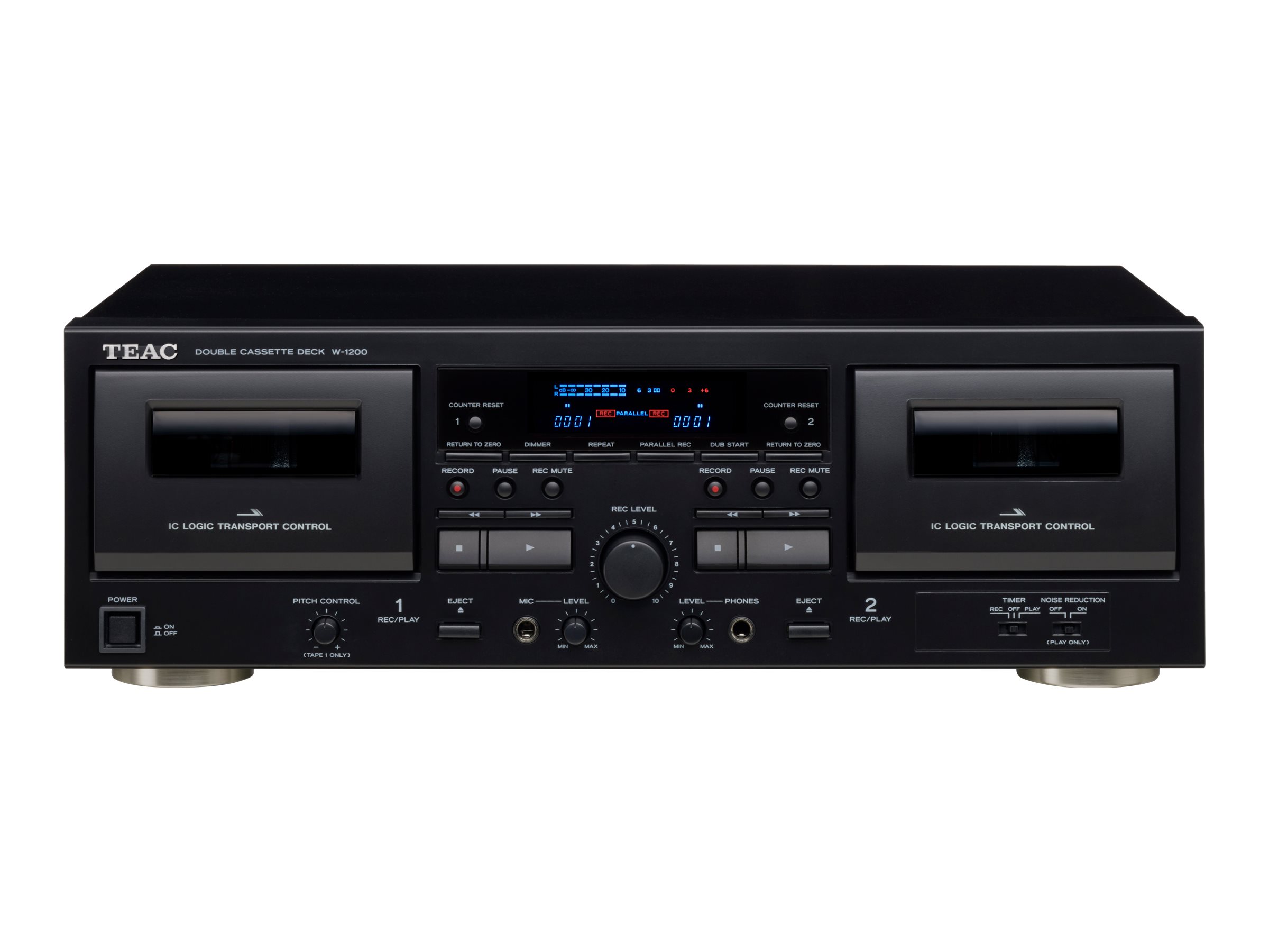 Teac W-1200 - Doppelkassettendeck - Schwarz