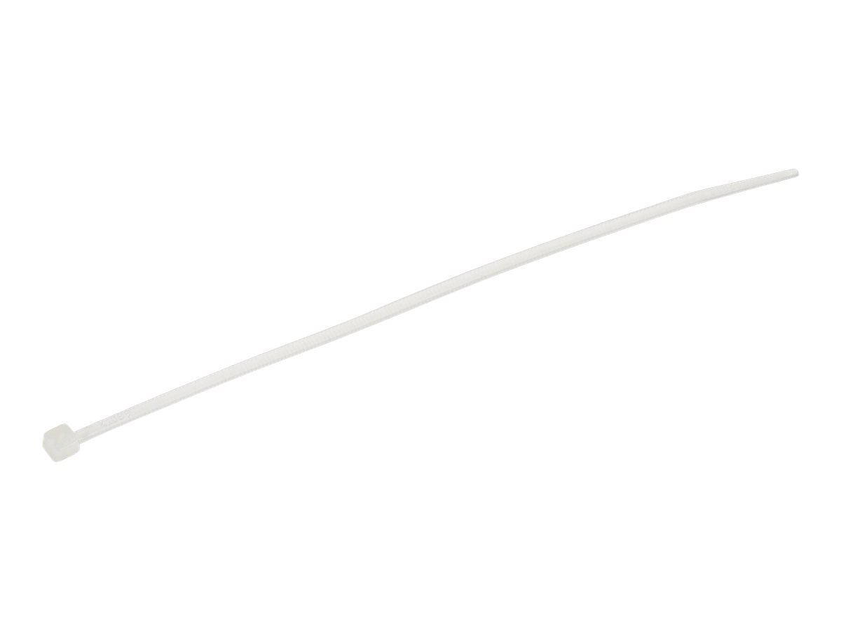 StarTech.com Kabelbinder - 152x3 mm, gebogene Spitze, weiß, 100 Stück - Kabelbinder - 15.24 cm - weiß - TAA-konform (Packung mit 100)
