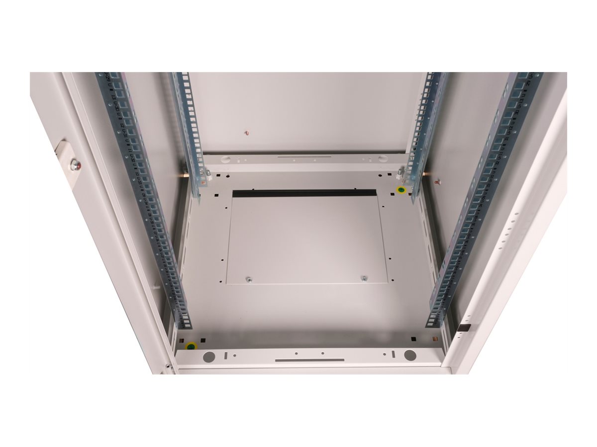 ROLINE 19 Zoll Netzwerkschrank Basic 42 600x600 BxT Glastür grau, Ansicht 3