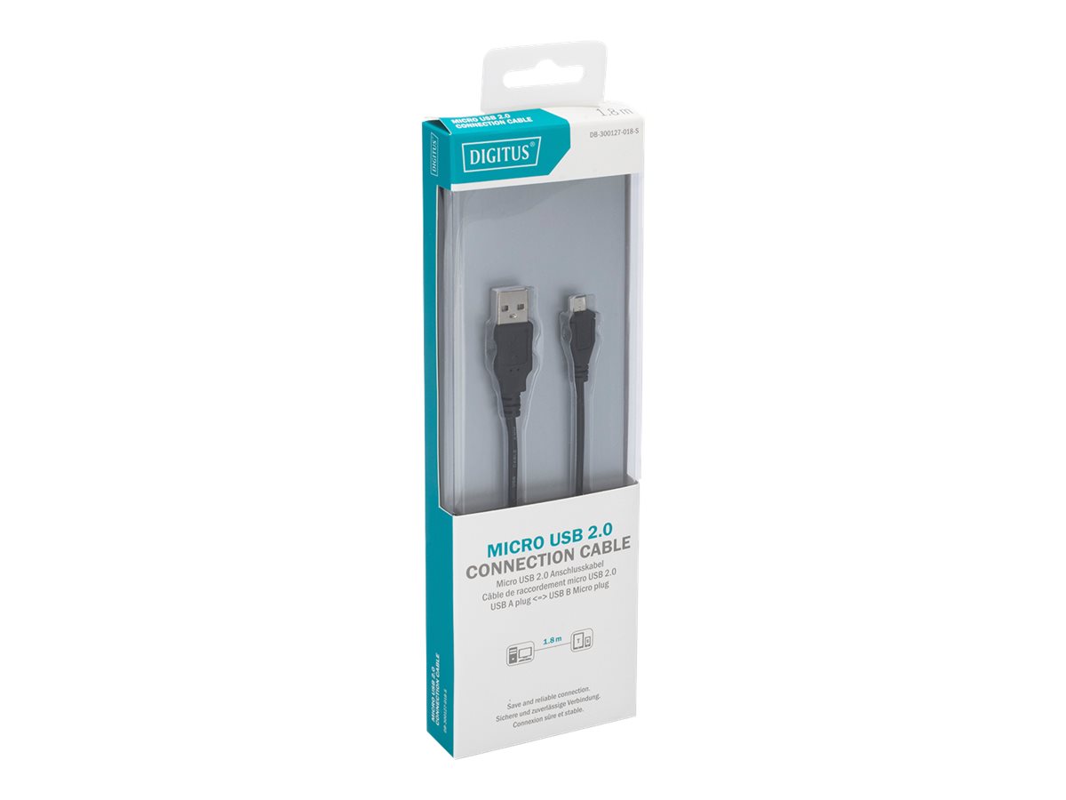 DIGITUS USB 2.0 Anschlusskabel - USB A - Micro B