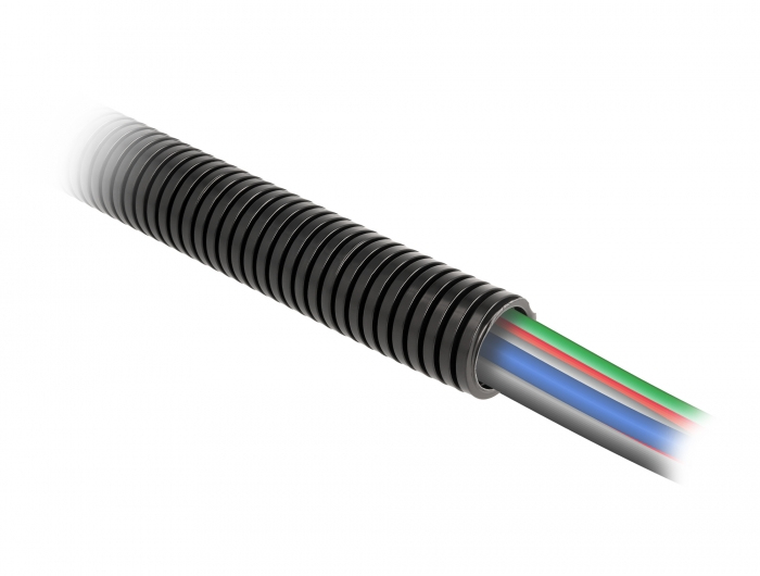 Delock Wellrohr - 34.5 mm - 1 m - Schwarz, Ansicht 4