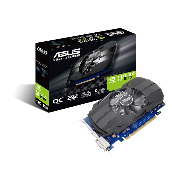 ASUS PH-GT1030-O2G, GeForce GT 1030, 2 GB, GDDR5, 64 Bit, 1920 x 1200 Pixel, PCI Express 3.0