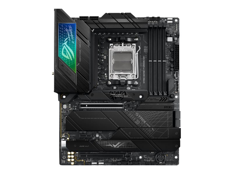 ASUS ROG Strix X670E-F Gaming WiFi - Motherboard - ATX - Socket AM5 - AMD X670E Chipsatz - USB-C 3.2 Gen 2x2 USB 3.2 Gen 1 USB-C 3.2 Gen2 USB 3.2 Gen 2 - 2.5 Gigabit LAN Wi-Fi 6 Bluetooth - Onboard-Grafik (CPU erforderlich)