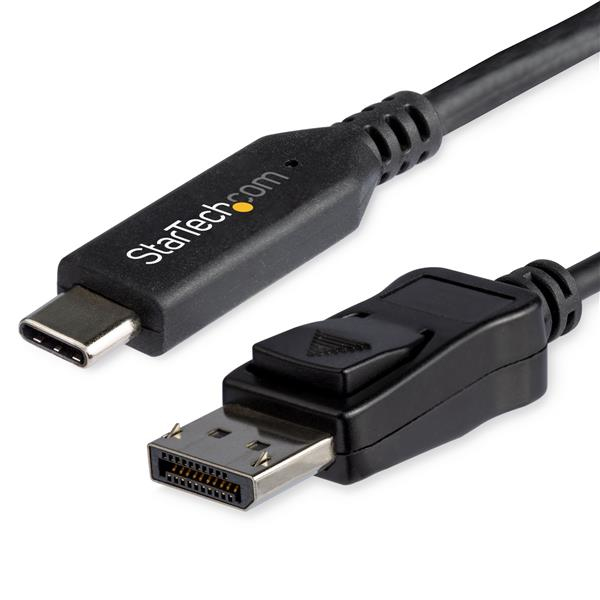 StarTech.com 1,8m USB-C auf DisplayPort 1.4 Kabel - 4K/5K/8K USB Typ C zu DP 1.4 Alt Mode Video Adapter Konverter - HBR3/HDR/DSC - 8K 60Hz DP Monitor Kabel für USB-C/Thunderbolt 3, 1,8 m, USB Typ-C, DisplayPort, Männlich, Männlich, Gerade