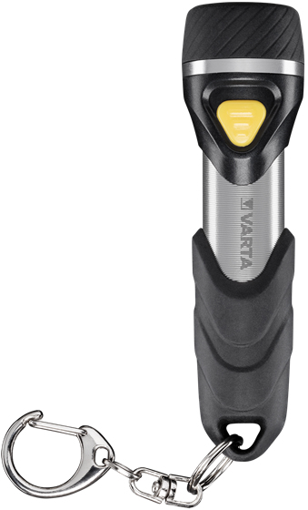 Varta Day Light Key Chain Light - Schlüsselanhänger-Blinklicht - Aluminium - Schwarz - ABS Synthetik - Aluminium - Kautschuk - LED - 1 Lampen - 12 lm