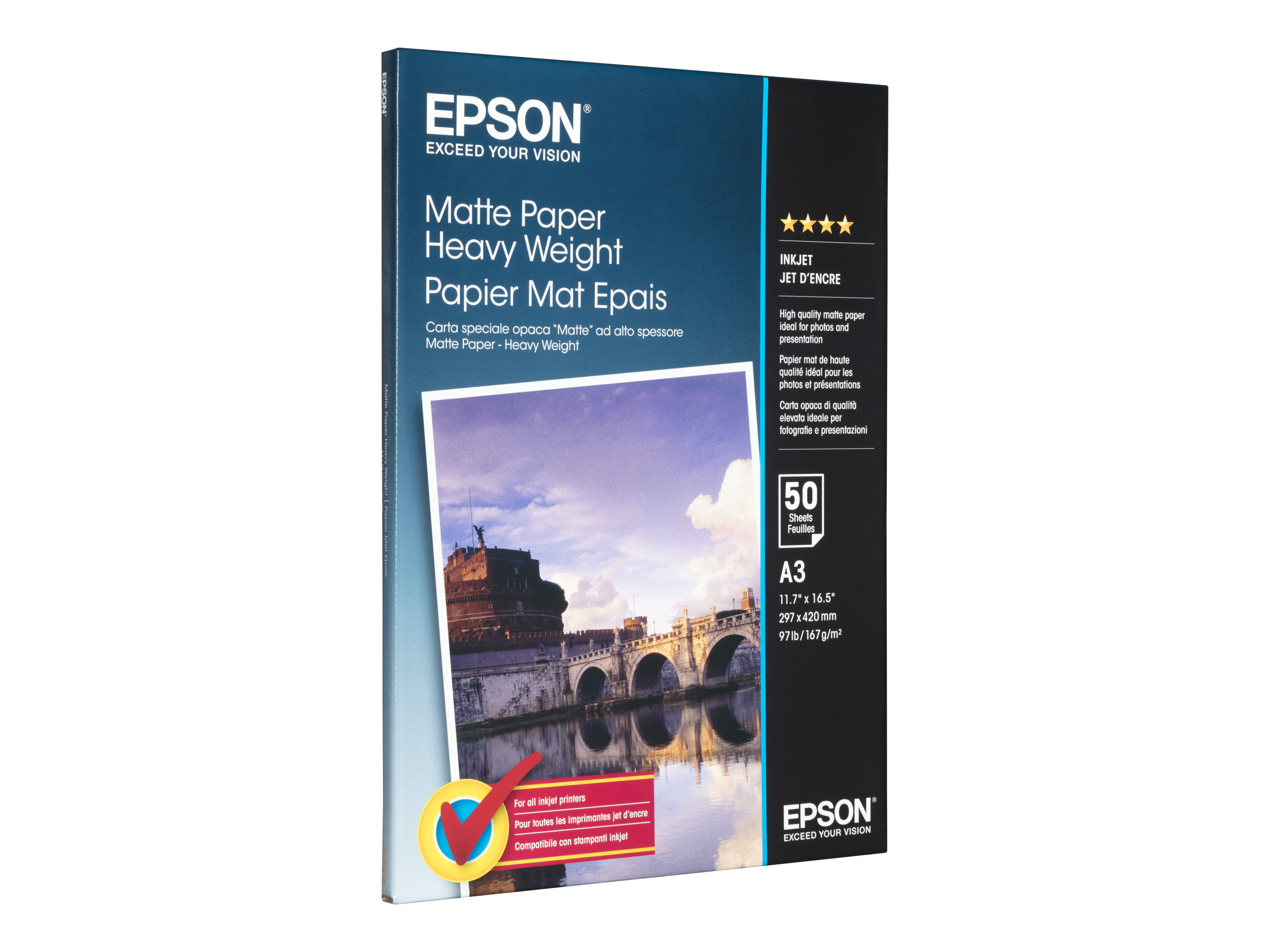 Epson - Matt - A3 297 x 420 mm (C13S041261)