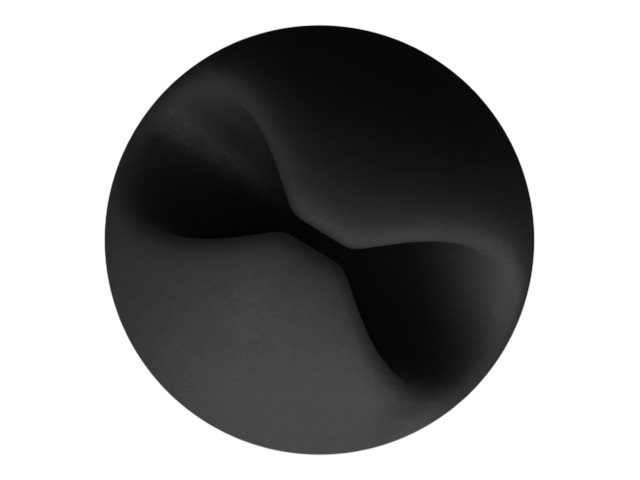 Delock Kabelhalter - Tisch montierbar Oberfläche montierbar geeignet für Wandmontage - Schwarz (Packung mit 6)