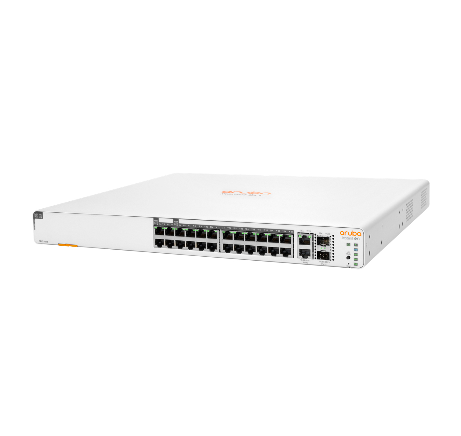 HPE Aruba Instant On 1960 24G 20p Class4 4p Class6 PoE 2XGT 2SFP+ 370W Switch - Switch - L3 Lite - managed, Ansicht 2