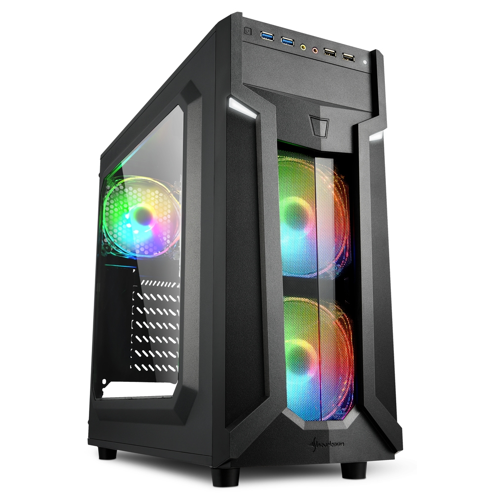 Sharkoon VG6-W RGB - Tower - ATX - Seitenteil mit Fenster (Acryl), Ansicht 2