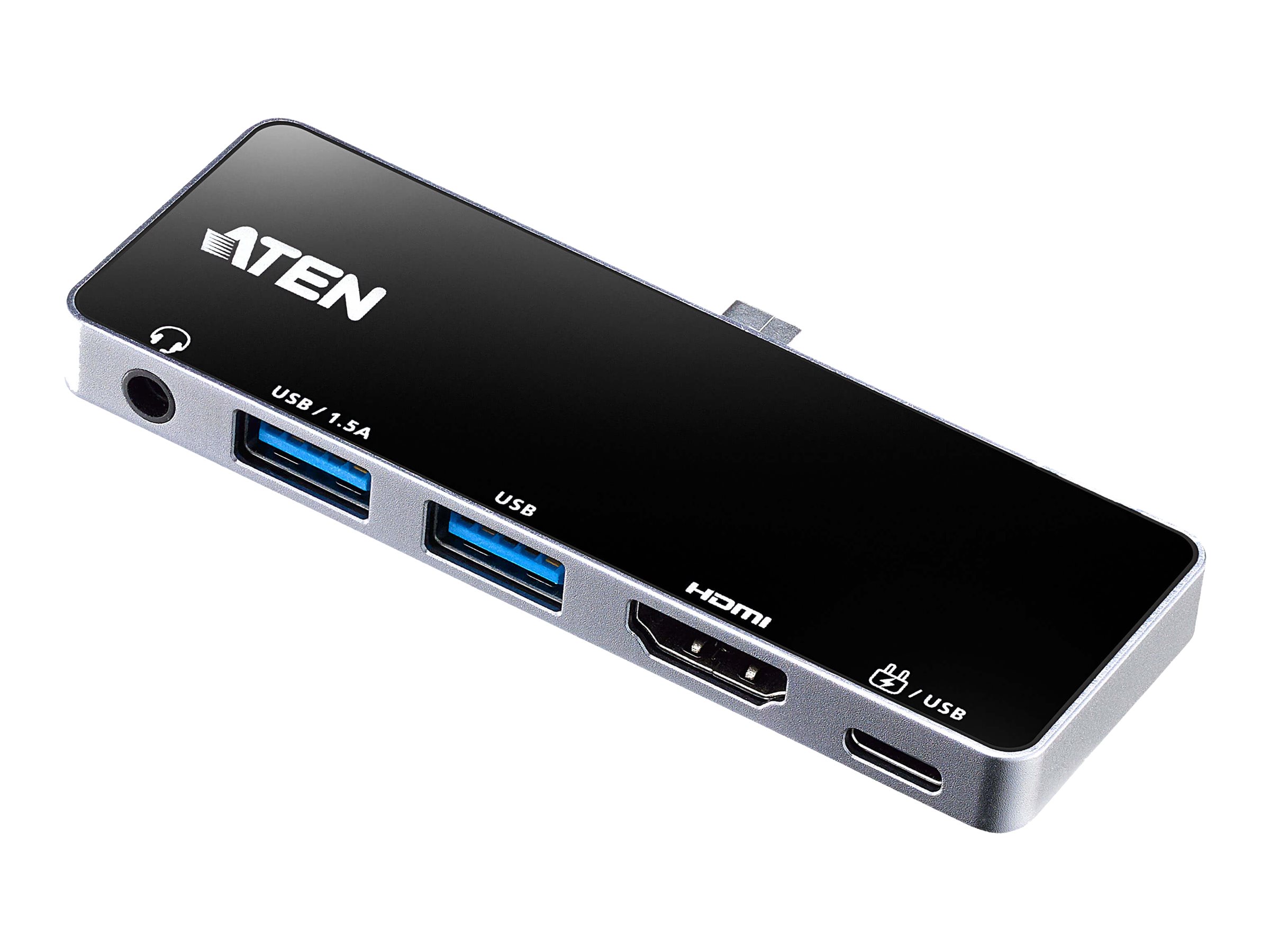 Aten UH3238 Travel Dock - Dockingstation - USB-C 3.2 Gen 1 , Thunderbolt 3 - HDMI