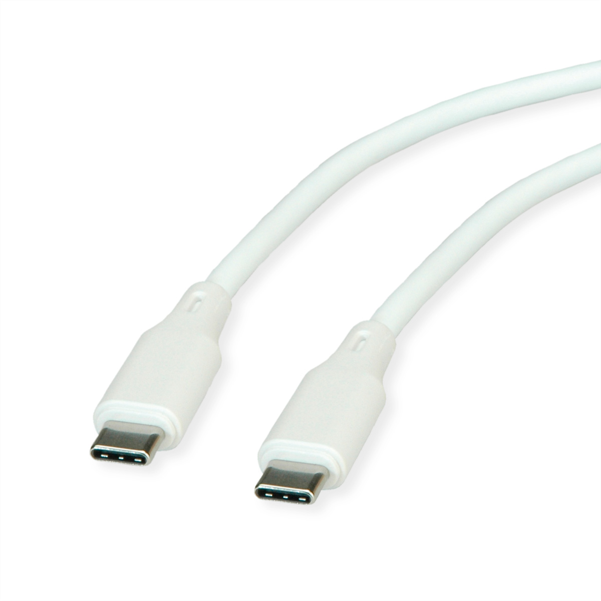 ROLINE Usb 2.0 Kabel C-C ST/ST Silikon 60W Weiss - Kabel - Digital/Daten