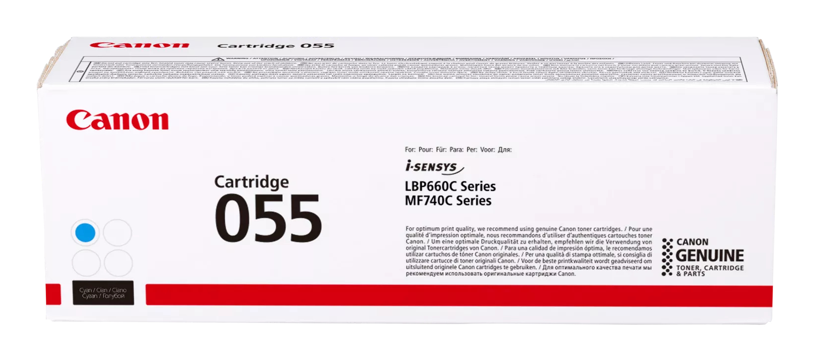 Canon 055 - Cyan - Original - Tonerpatrone - für ImageCLASS LBP664, MF745, Ansicht 3