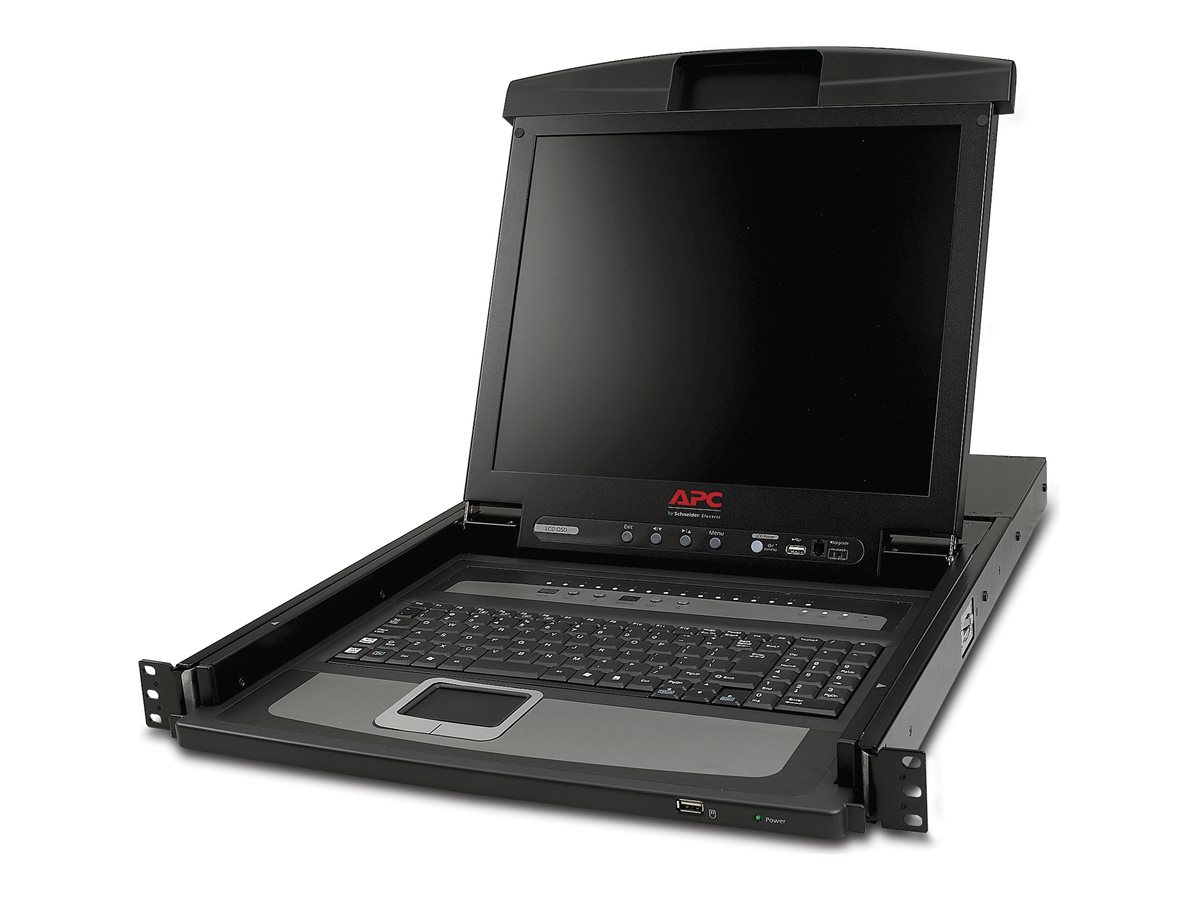 APC LCD Console - KVM-Konsole mit KVM-Switch - 16 Anschlüsse - PS/2 - 43.2 cm (17")