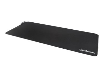 Manhattan XXL RGB LED Gaming Mousepad Smooth Top Surface Mat, Micro-textured surface for ultra-high precision with optical and laser mice (800x350x3mm), Adjustable Color-LED Lighting Modes, Non Slip Base, Water Resistant, Stitched Edges, Black, Lifet...