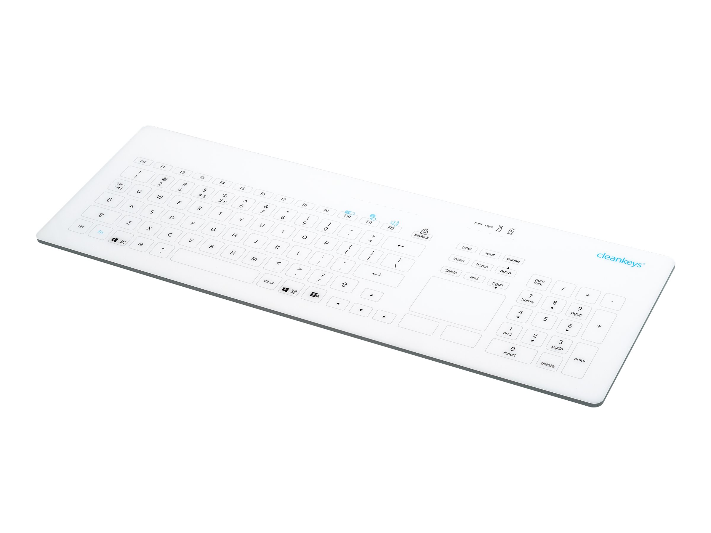 GETT CleanKeys CK4W - Tastatur - mit Touchpad - kabellos