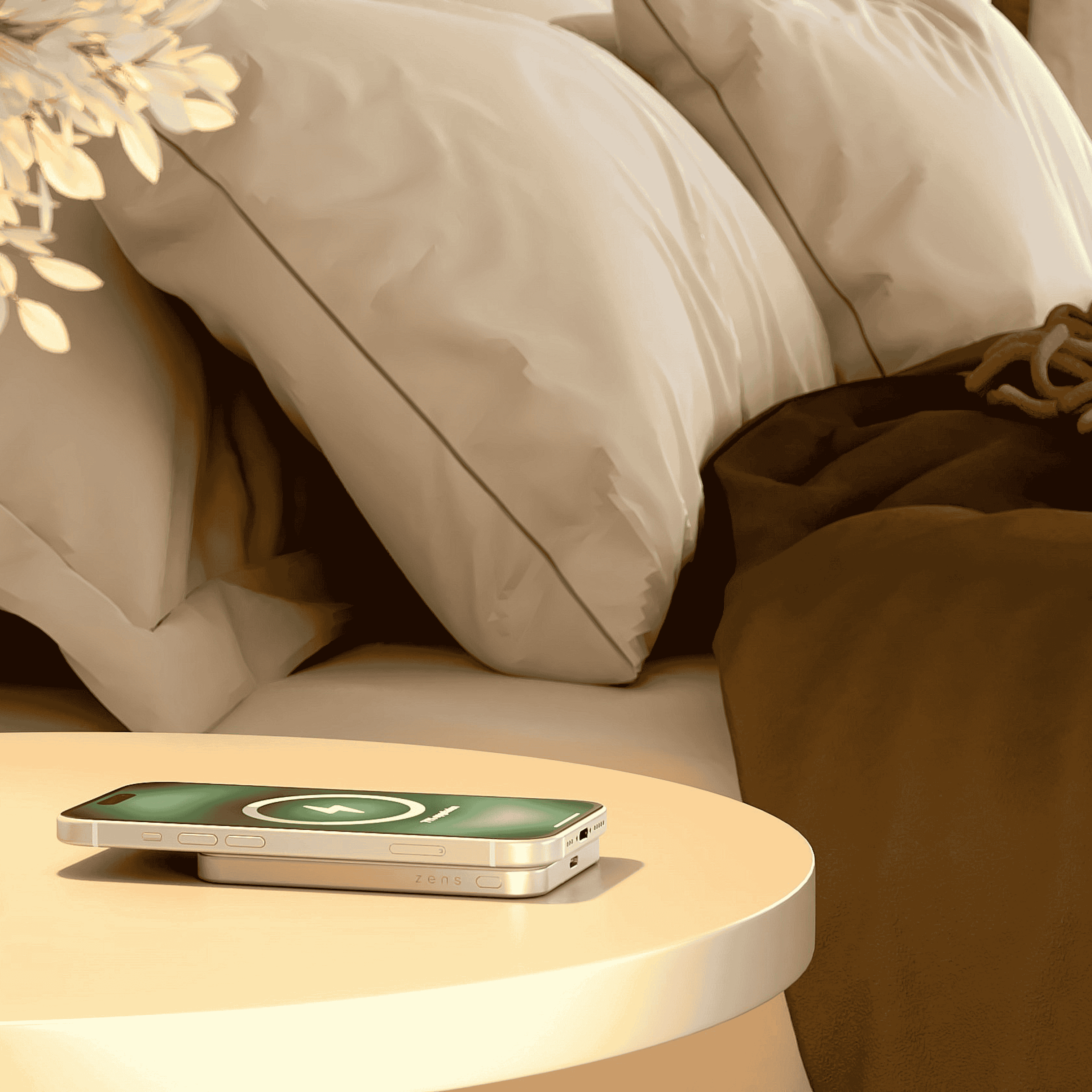 Zens Pro 1 - Induktive Power Bank - dünn - 5000 mAh - Weiß, Ansicht 2
