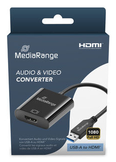 MEDIARANGE USB-A zu HDMI Audio und Video Konverter sw - Audio/Multimedia - Digital/Daten, Ansicht 2