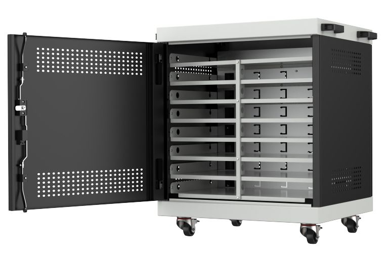 Lanview NOTEBOOK LAPTOP CABINET 14U Rack Cabinet W:650 x D:550 x (LVR14U6555BL-NOTEBOOK-LAPTOP), Ansicht 3