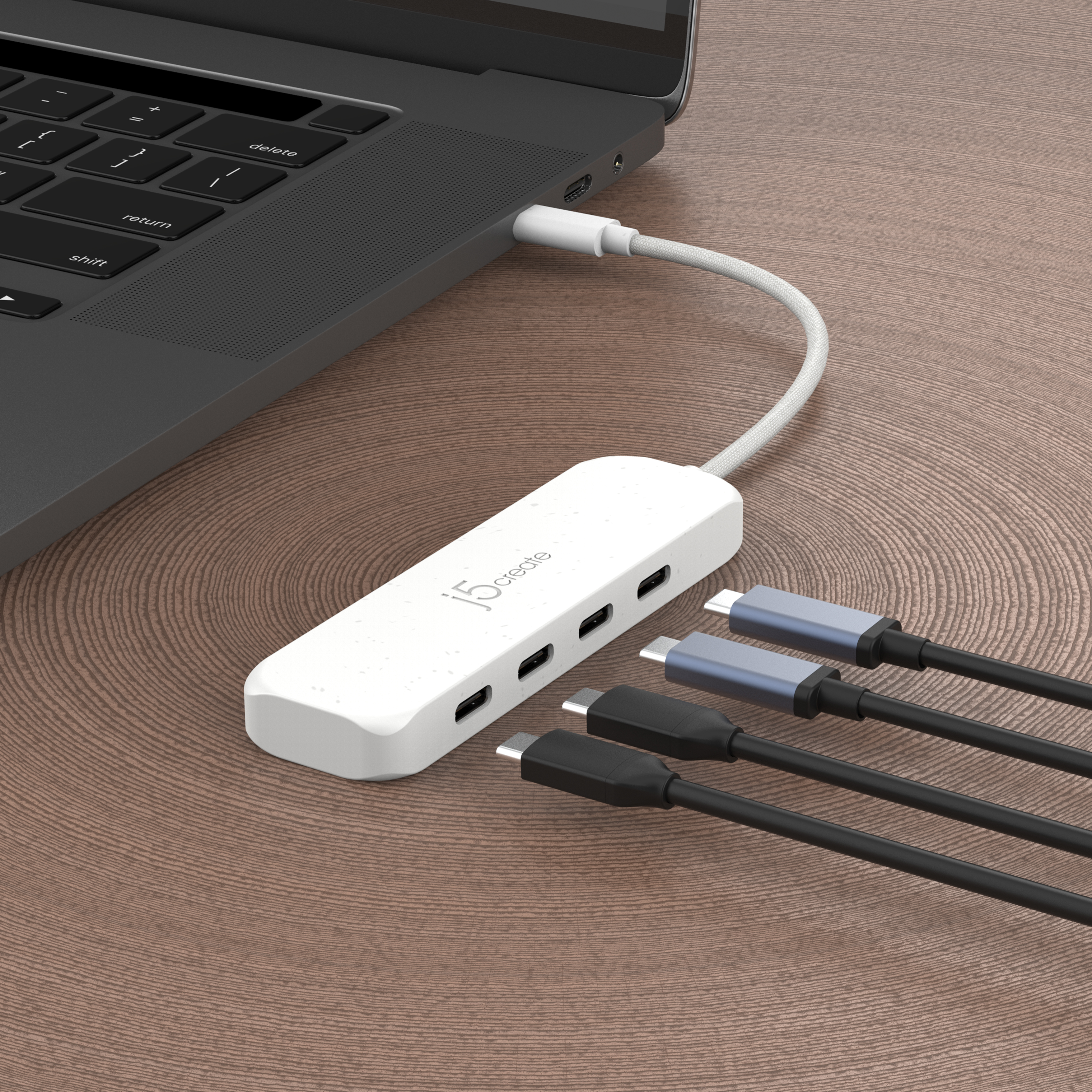 j5create JCH345EW - Hub - eco-friendly, USB-C, Ansicht 3