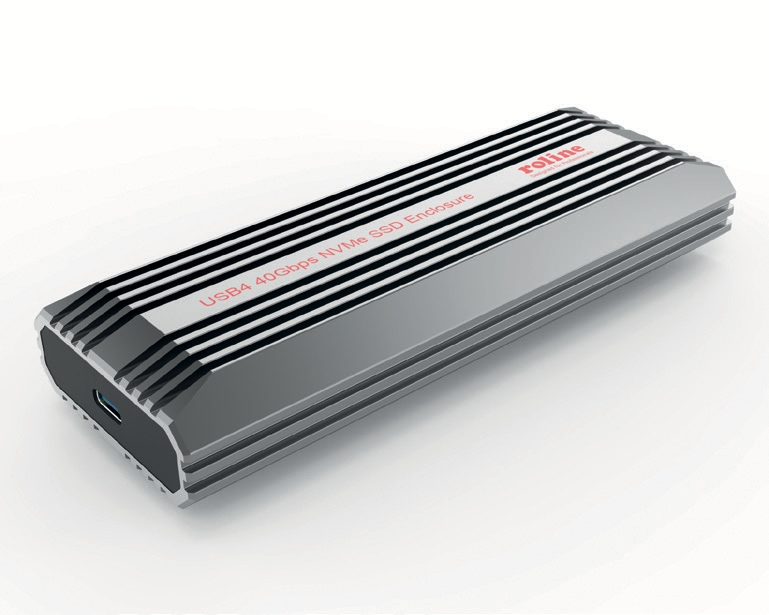 ROLINE USB4 Typ C Ext.Gehäuse M.2 NVME SSD 40Gbit/s, Ansicht 2