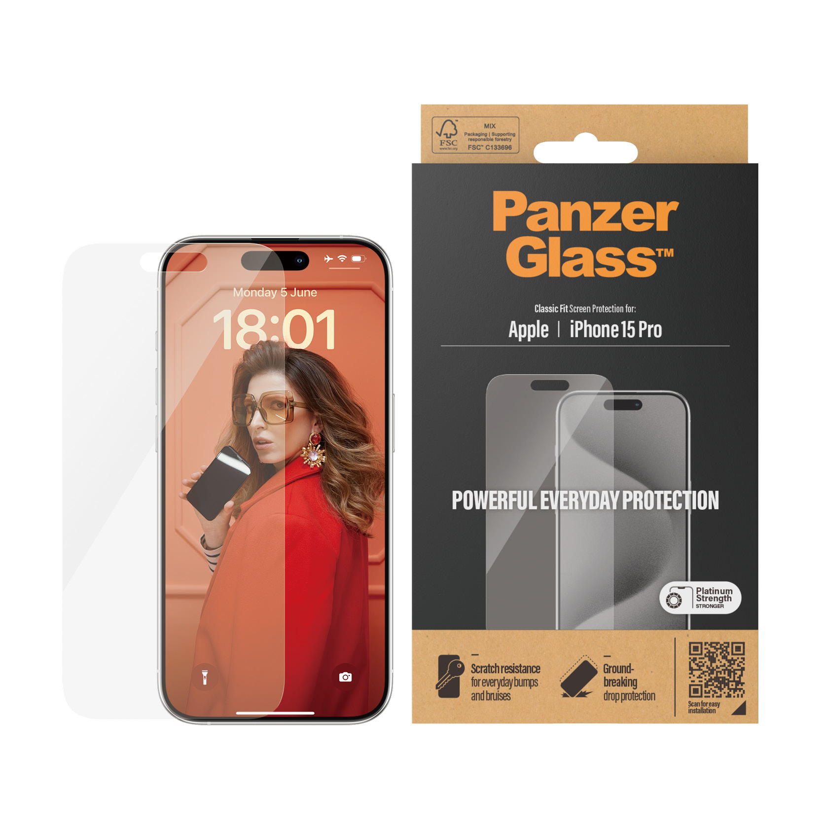 PanzerGlass Bildschirmschutz für Handy - klassische Passform, Ansicht 4