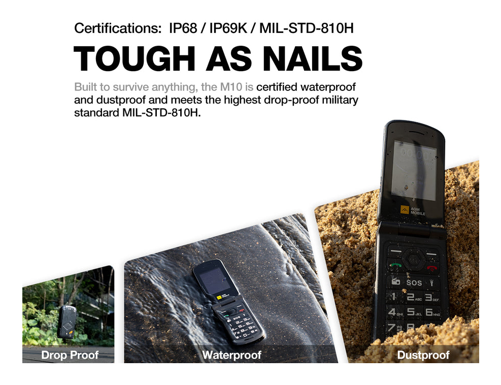AGM Mobile M10 IP68/IP69K/MIL-STD - 1.200 mAh - 6,1 cm, Ansicht 2