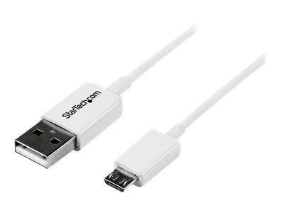 StarTech.com 2m USB 2.0 A auf Micro USB B Kabel - USB A / Micro B Datenkabel / Anschlusskabel - Weiß - USB-Kabel - Micro-USB Typ B (M) zu USB (M) - USB 2.0
