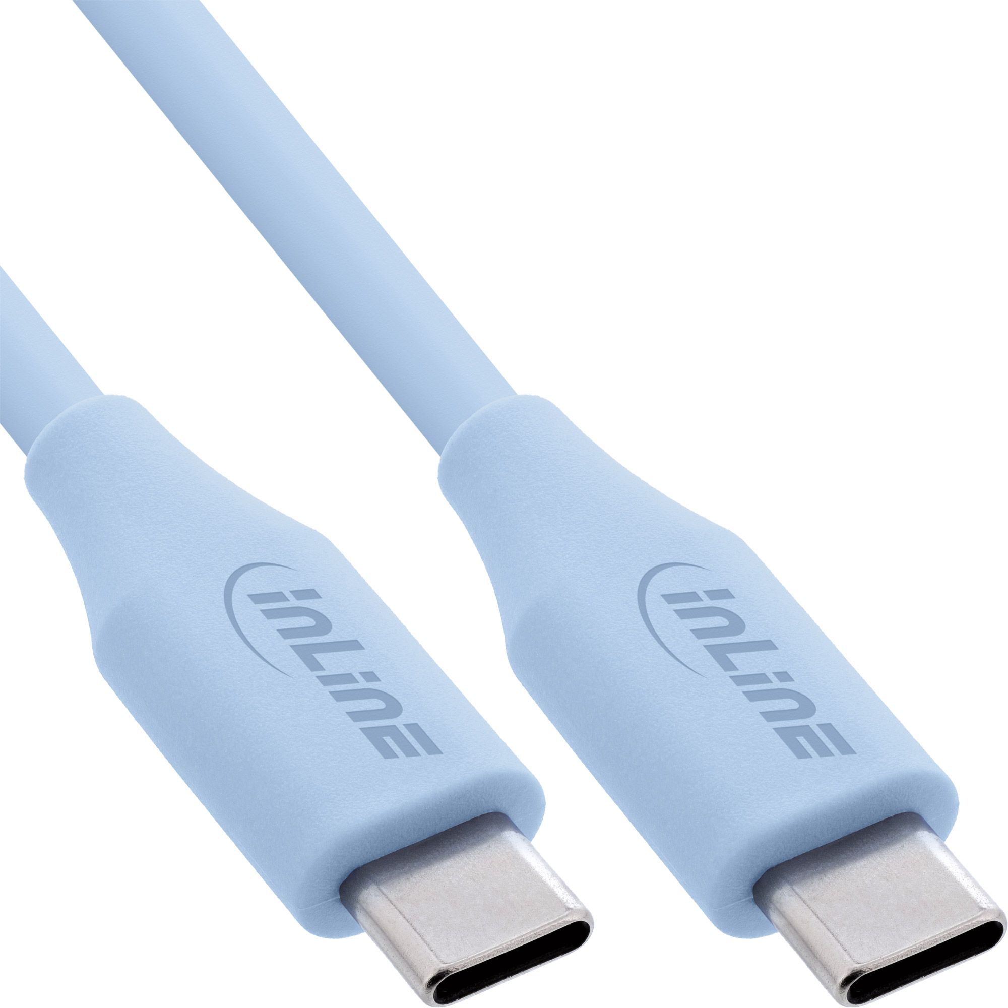 InLine USB 2.0 Kabel - USB-C Schnellladekabel 100W - Eisbonbon/blau 1m