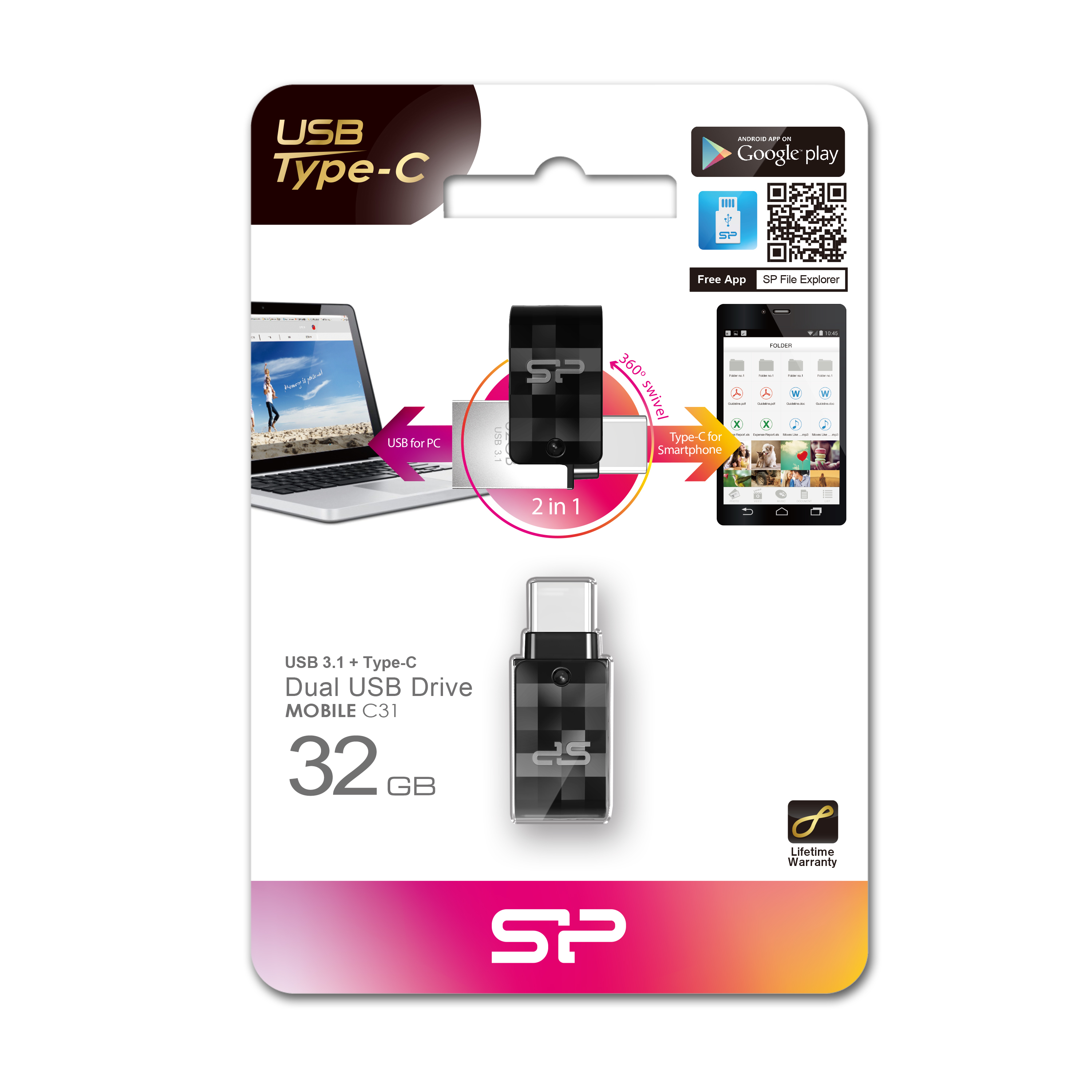 Silicon Power Mobile C31 - USB-Flash-Laufwerk, Ansicht 2