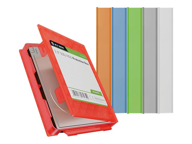 ICY BOX | 6x Festplatten Schutzboxen für 2,5" HDD/SSD in 6 Farben | transpar.