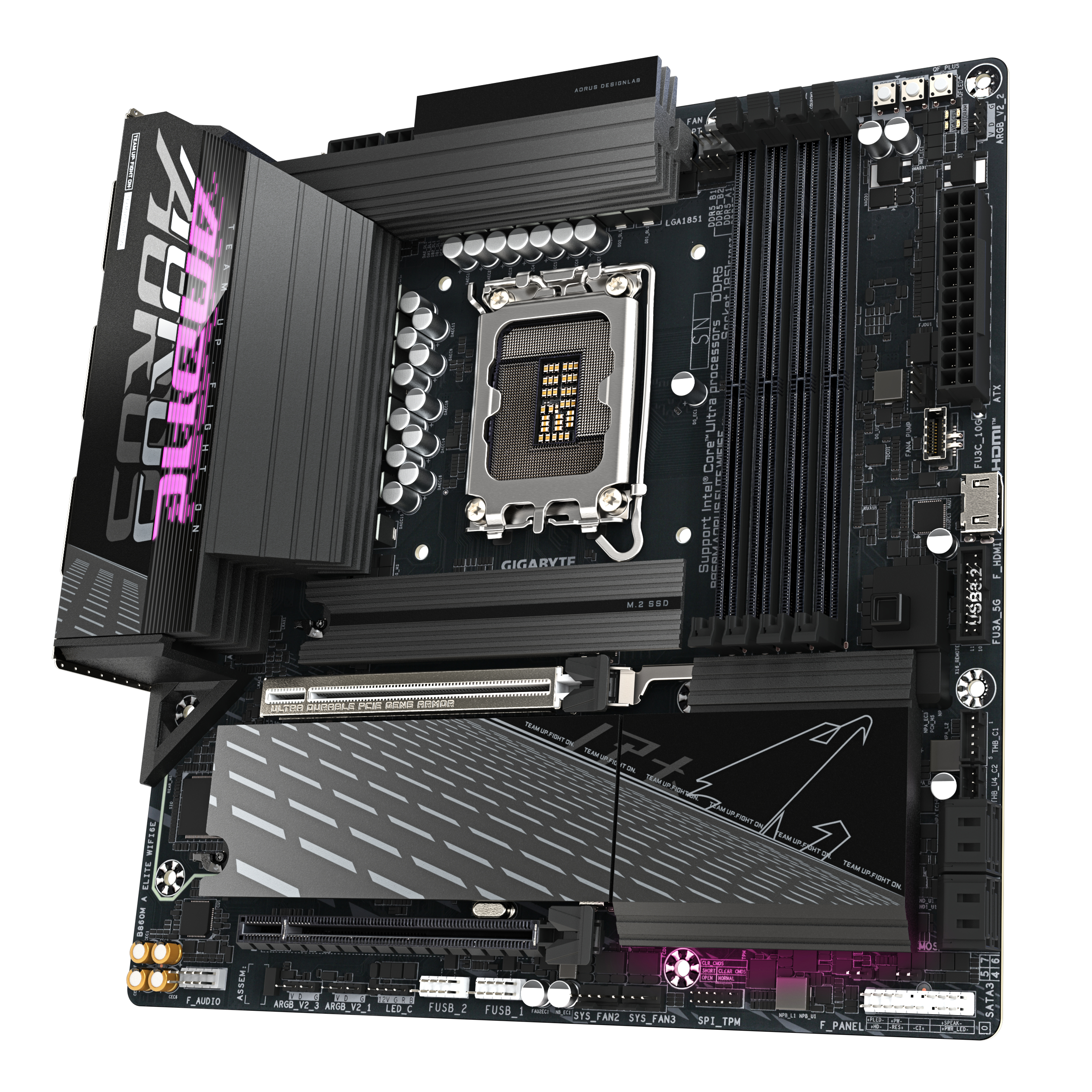 Gigabyte MB GBT Intel 1851 B860M A ELITE WIFI6E - Micro/Mini/Flex-ATX - USB 3.2, Ansicht 3