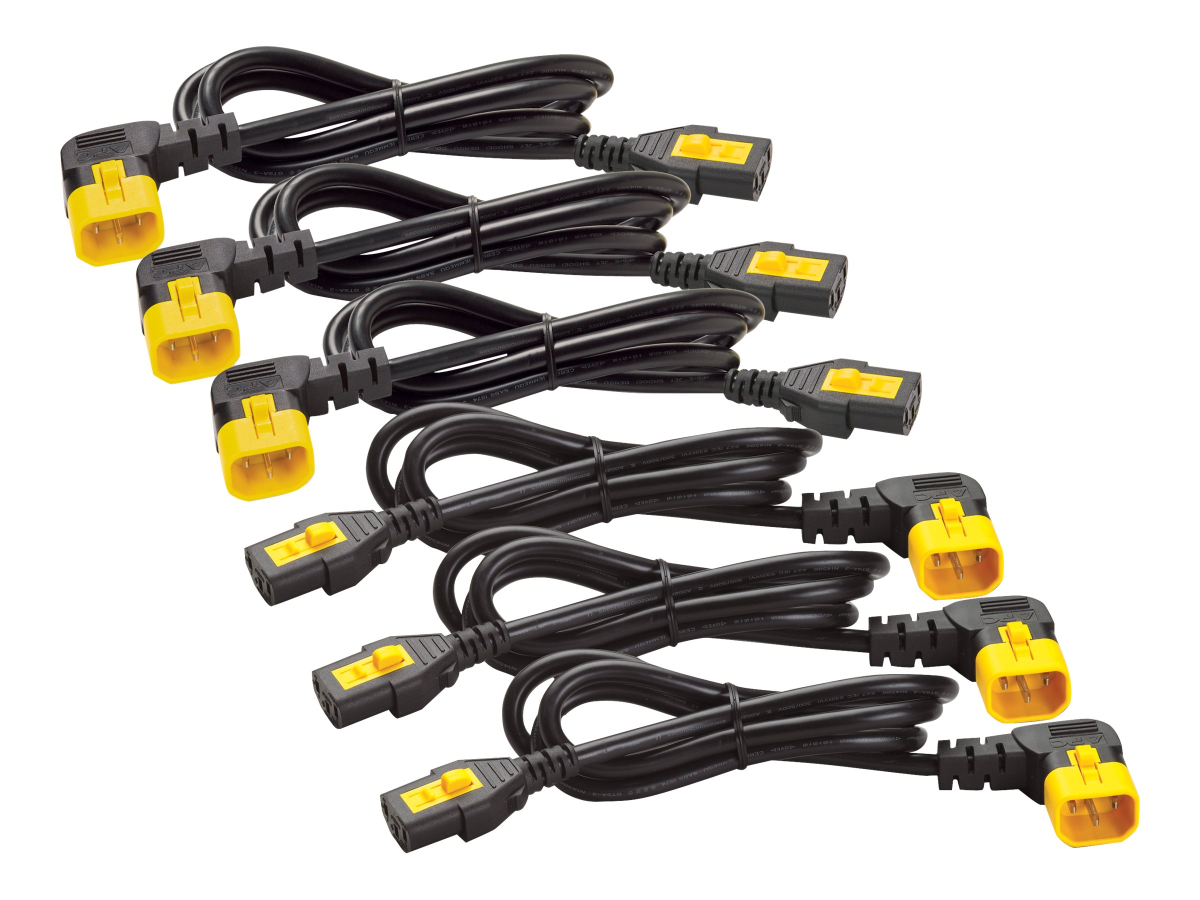 APC - Stromkabel - IEC 60320 C13 zu IEC 60320 C14 - 10 A - 1.22 m - 90° Stecker