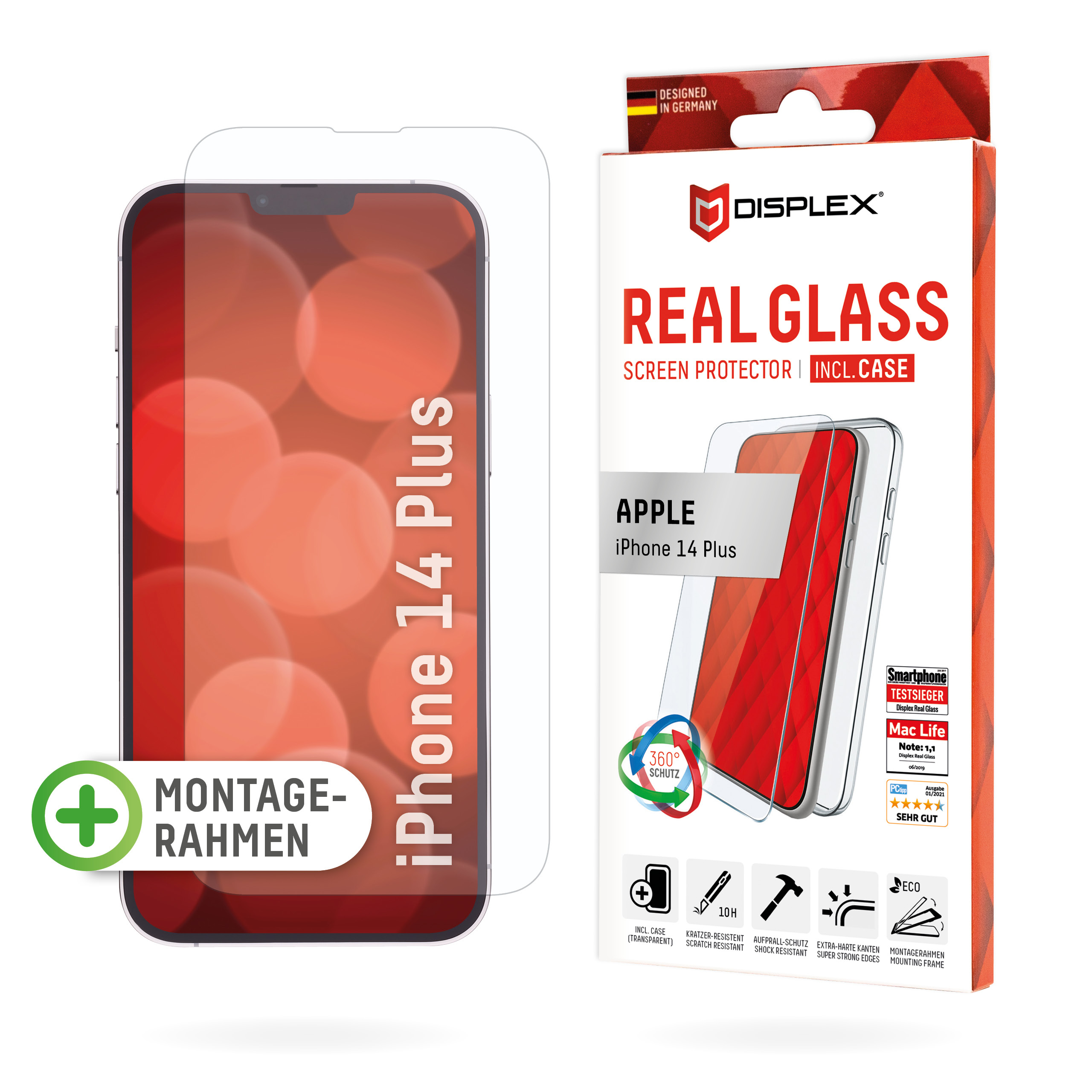 E.V.I. DISPLEX Real Glass - Schutzhülle für Mobiltelefon - iPhone 14 Plus, Ansicht 3