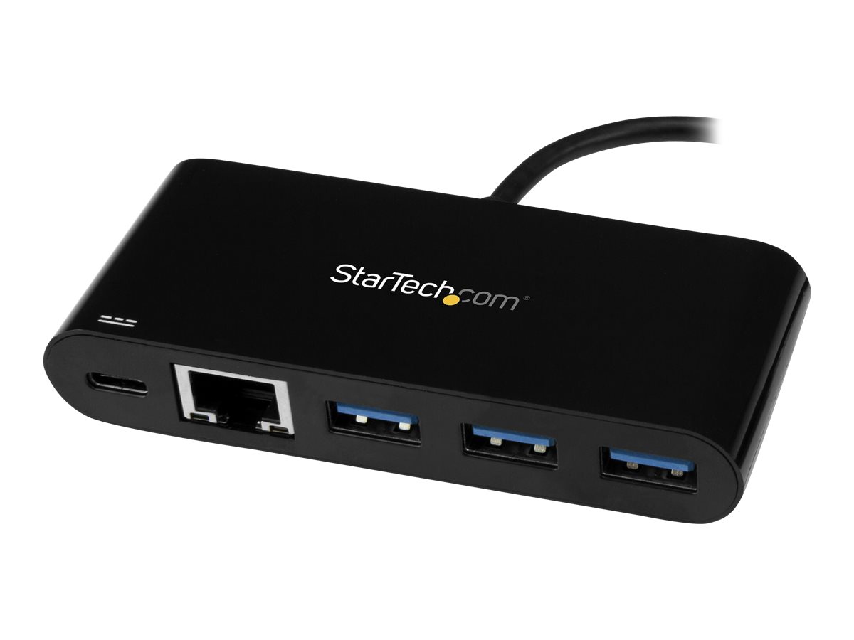 StarTech.com 3 Port USB 3.0 Hub mit Gigabit Ethernet und Stromversorgung, Ansicht 4