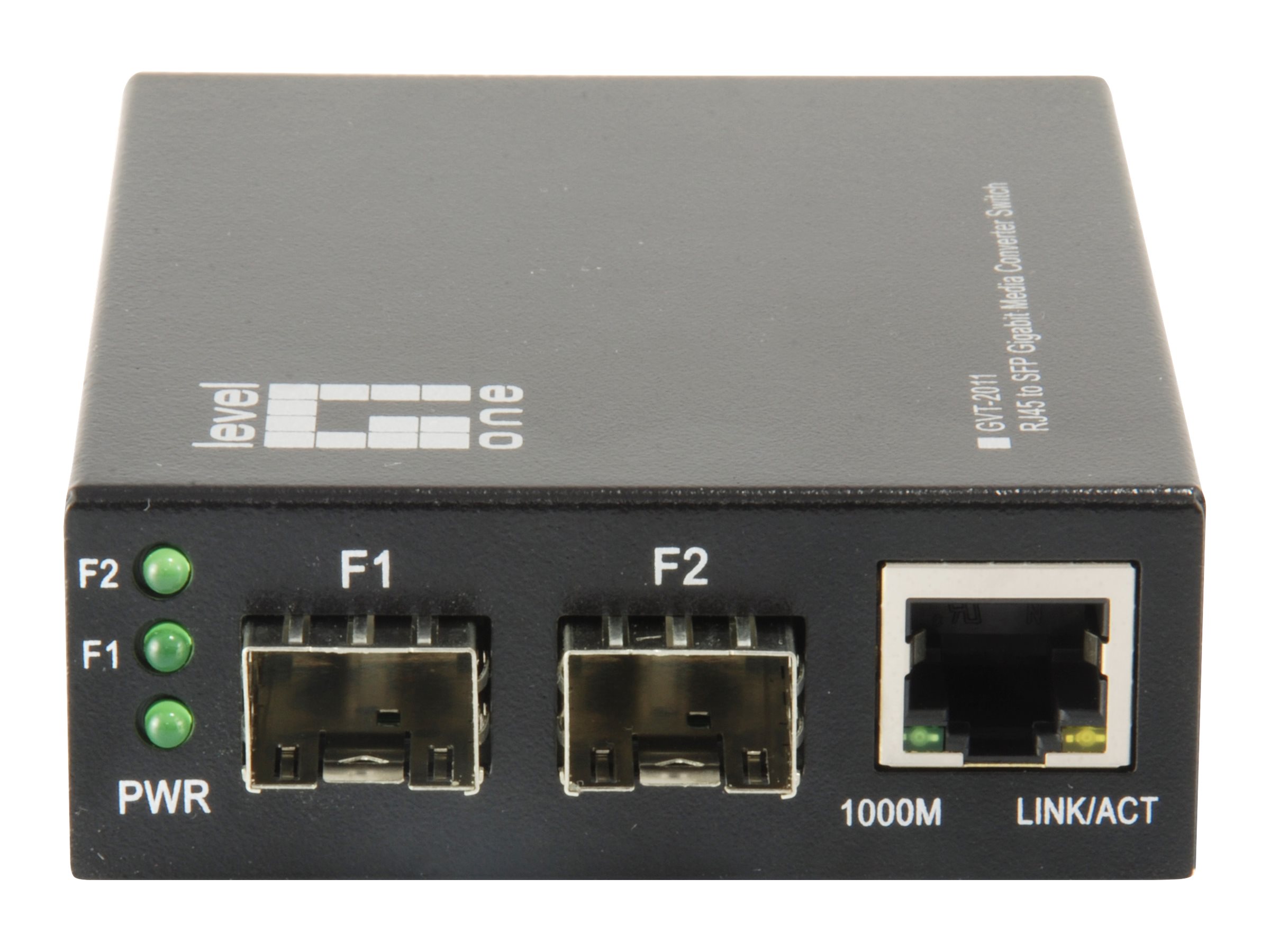 LevelOne GVT-2011 - Medienkonverter - 1GbE - 10Base-T 100Base-TX 1000Base-T 1000Base-X - RJ-45  SFP (mini-GBIC)